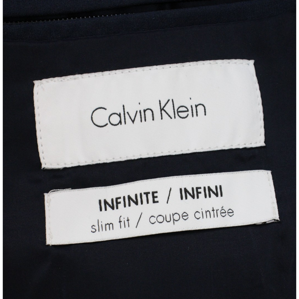 Calvin Klein Blazer Mens Size XL Navy Blue Stretch Slim Fit 2 Button Lined - Picture 5 of 11